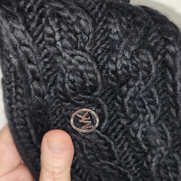 NWT MICHAEL KORS knit head wrap black/silver - Picture 3 of 3